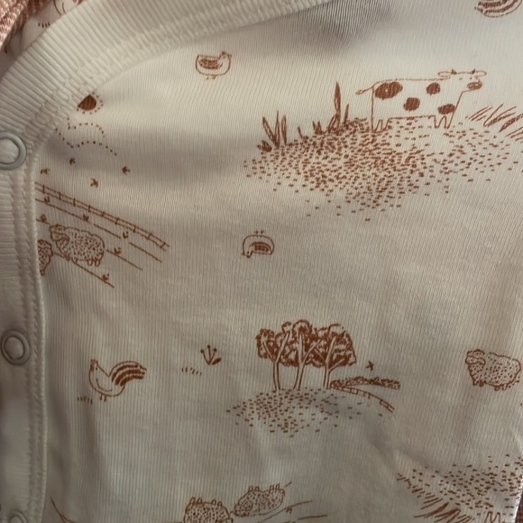 NWT Carters NB Just One You 3 piece set- hat, onesie, footed pant in rust/cream - Picture 3 of 4